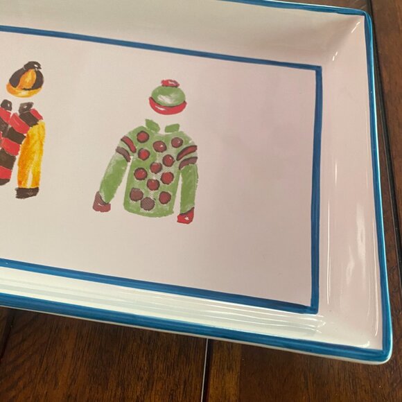 CE Corey The Race Jockey Painted Tart Tray Equestrian Horse Racing Portugal - Picture 6 of 12